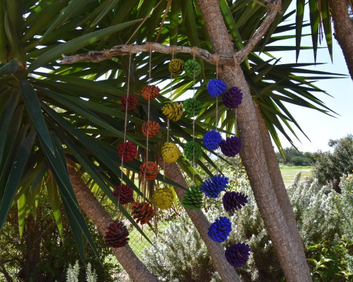 Rainbow loveliness! How to make a Rainbow Garden Hanger