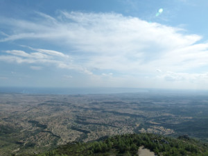 The Mesaoria Plain with Famagusta in the distance